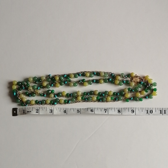 Stella&Dot Copa Semi-precious Stones Beaded Goldtone Chain Necklace - Picture 10 of 10